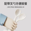 Customized food-grade plastic children's plates with forks and spoons, household durable and convenient baby food tableware gifts Specification image